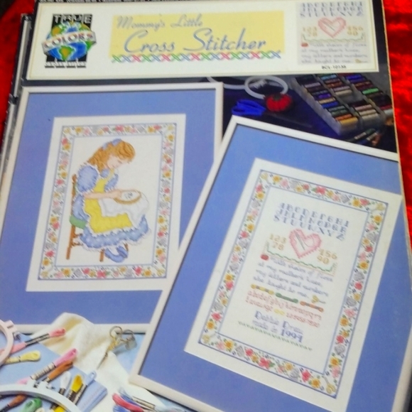 Mommy's Little Cross Stitcher cross stitch pattern only - Picture 1 of 11